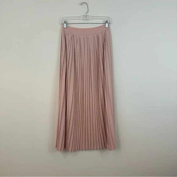 Aerie | Light Pink Balletcore Maxi Pleated Elastic Waist Skirt Small - Picture 2 of 6